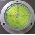 thumbnail image 2 of Very Large Flanged Metal Circular Angle Spirit Bubble Degree Level (Green Liquid) 80mm Diameter with Degree Marking - Surface Level, Bulls Eye Bullseye Round (CR), 2 of 5