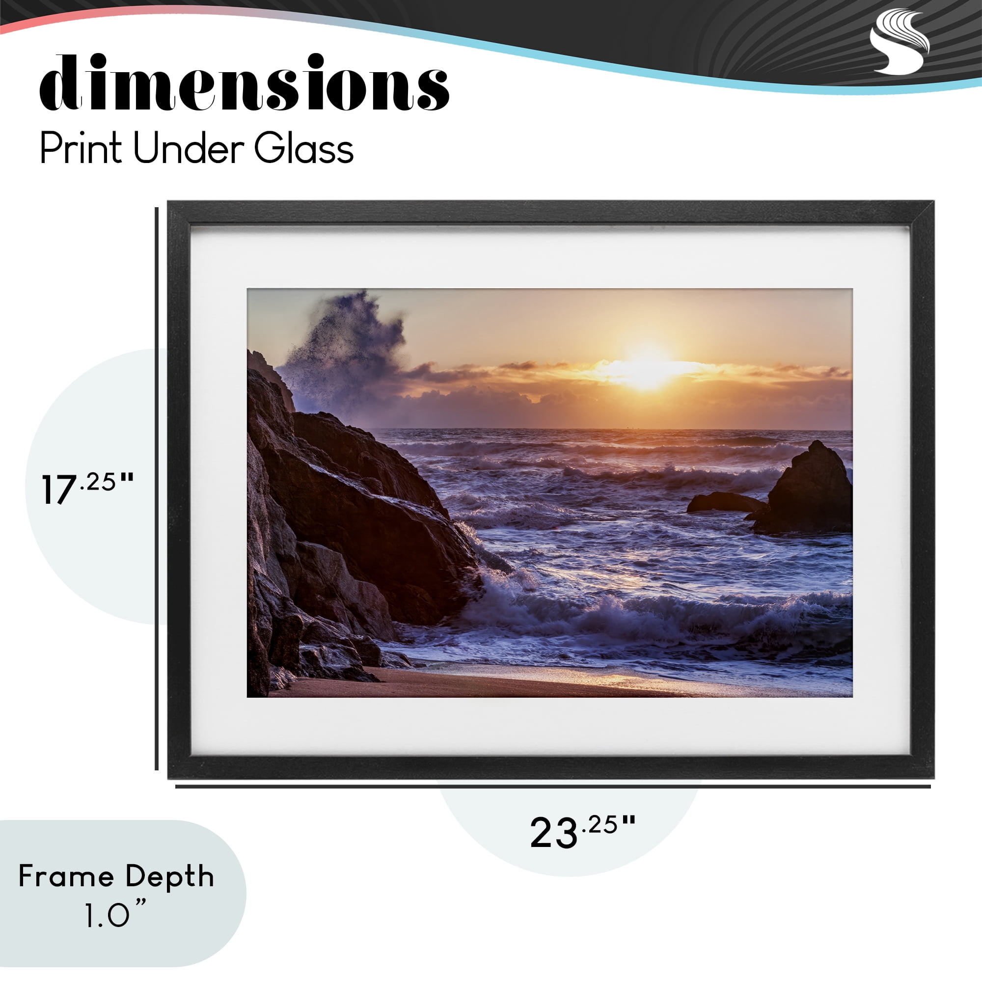 Stupell Industries Siren Song Rocky Shore Black Framed Print Under Glass, design by Shelley Carlisle