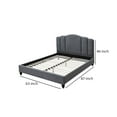 thumbnail image 5 of Queen Bed with Channel Tufted Headboard, Charcoal Gray, 5 of 5