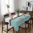 thumbnail image 6 of Turquoise Morocco Table Cloth Waterproof Tablecloths, Geometric Grey Stripes Modern Tablecloth Dining Table Cover for Kitchen Party Tabletop Outdoor, Rectangle Tablecloth 60x84 Inch, 6 of 9