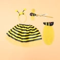 thumbnail image 4 of Conjunto de disfraz de actuación de 4 piezas, alas de abeja, falda de tutú, kit de varita de hada, accesorios de cosplay para escenario para niños, varita de color aleatorio, 4 of 6