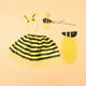 thumbnail image 4 of Conjunto de disfraz de actuación de 4 piezas, alas de abeja, falda de tutú, kit de varita de hada, accesorios de cosplay para escenario para niños, varita de color aleatorio, 4 of 6