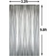 thumbnail image 2 of 3.3 ft x 9.8 ft Silver Metallic Tinsel Foil Fringe Curtain Photo Backdrop Party Streamers for Halloween, Birthday Party, 3 Pack Metallic Tinsel Foil Fringe Curtains Party Decorations Wedding Decor, 2 of 7