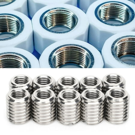

ANGGREK 10Pcs Insert Nut Reducing Repairing M6x1.0 Female and M10x1.5 Male Thread Extension Tool Thread Extension Tool