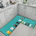 thumbnail image 3 of Cat Claws Kitchen Rugs and Mats Non Skid Washable Set of 2, Cute Pet Kitchen Mats for Floor, Dog Cats Kitchen Runner Rug, Turquoise Background Kitchen Decor, 3 of 6