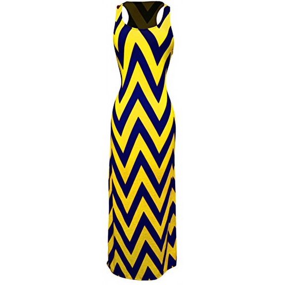 Peach Couture Women's Chevron Boho Chic Maxi Spring Summer Dress 2 Tone