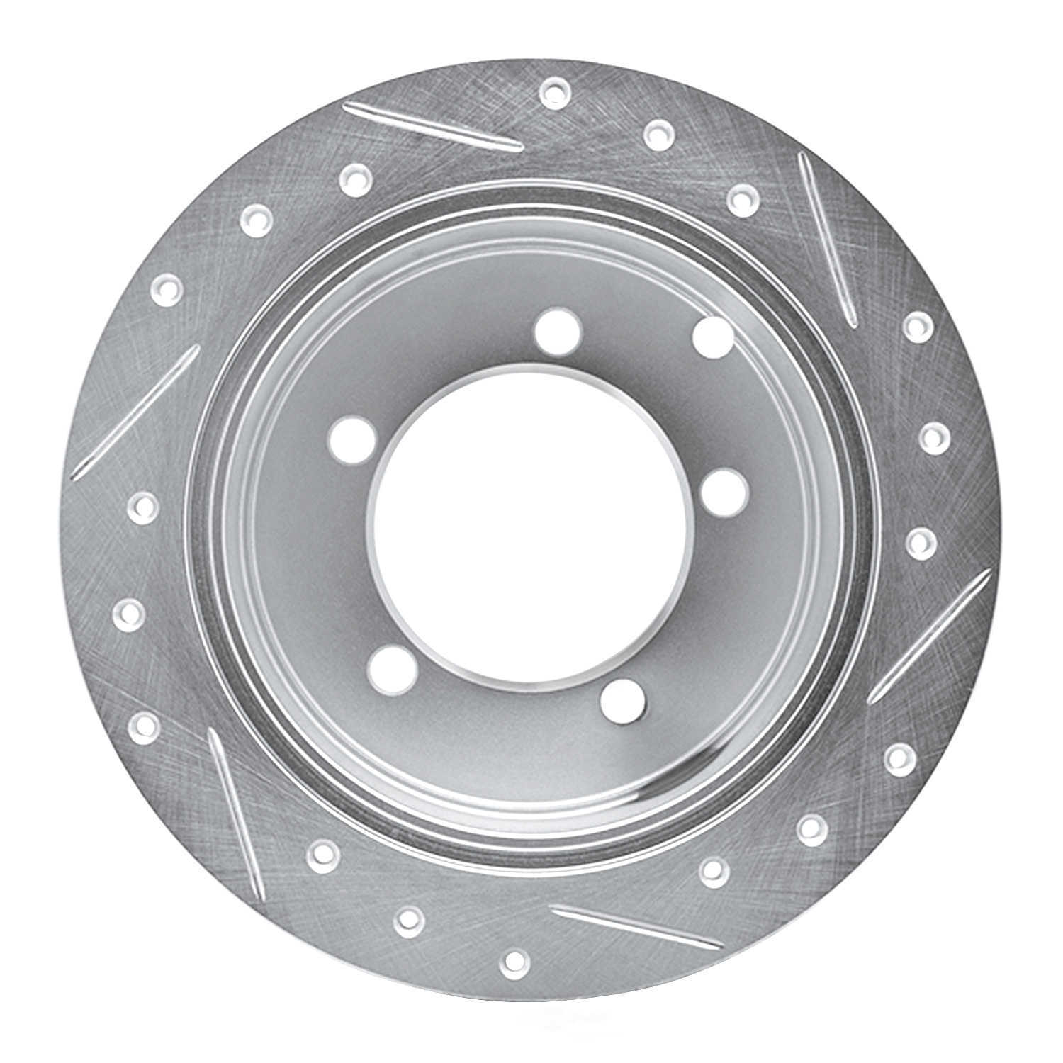 Dynamic Friction Company 631-72030L DFC Brake Rotor - Drilled And Slotted - Silver