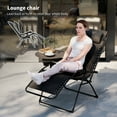 thumbnail image 4 of Outsunny Zero Gravity Chair Wicker Lounger, Black, 4 of 10