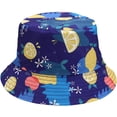 thumbnail image 1 of LinYooLi Womens Bucket Hat Fresh Fruit Pattern Reversible Men Fisherman Hat Teen Unisex Travel Sport Sun Protection Basin Hat, 1 of 8