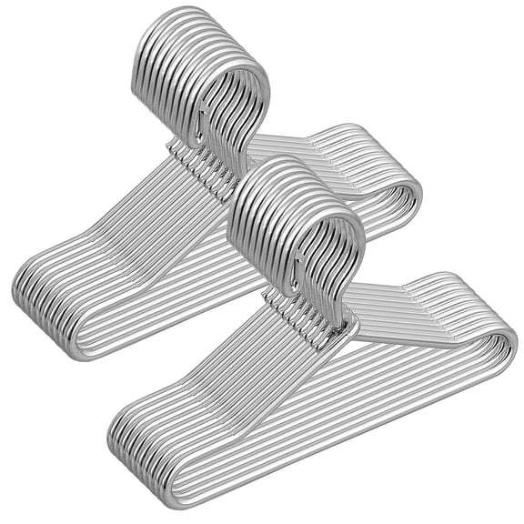 Topbathy 50Pack Compact Miniature Hangers for Dolls Clothes Accessories in Playroom Organization