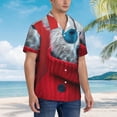 thumbnail image 2 of Lsque Stylish Polar Bear Sunglasses pattern Hawaiian Shirt for Men, Unisex Summer Beach Casual Short Sleeve Button Down Shirts-Small, 2 of 9