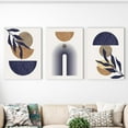 thumbnail image 2 of Gallery Wall Art Set Of 3 Framed Canvas Wall Art, Boho Wall Decor Mid-Century Modern Wall Art, Bohemian Decor Wall Art Prints - Ideal for Living Room, Bedroom, Bathroom, and Office (12"x16"), 2 of 6