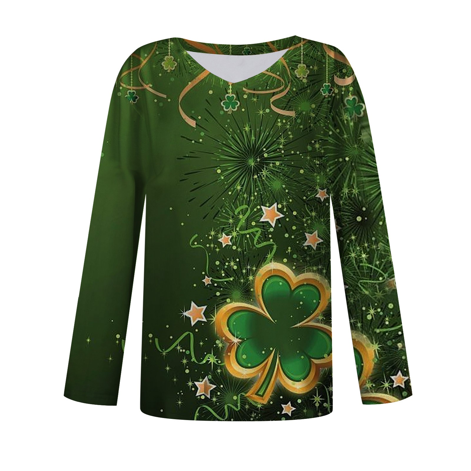 Hanas St Patricks Day Hoodies Women Women's T Shirt Print Long Sleeve ...
