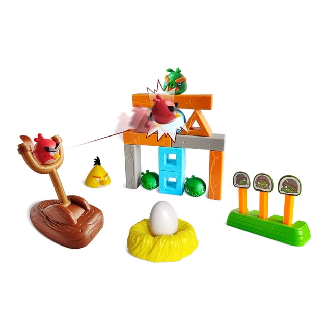 Set de juego de juguete ROLOSO Angry Birds Build N' Launch con 20 piezas