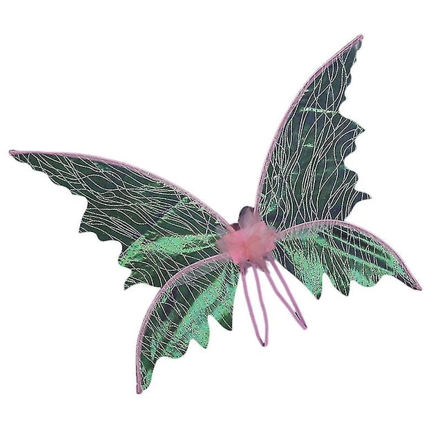 Mostrar alas brillantes ornamentales estampado en caliente decorar tela hadas deslumbrantes alas de mariposa para fiesta