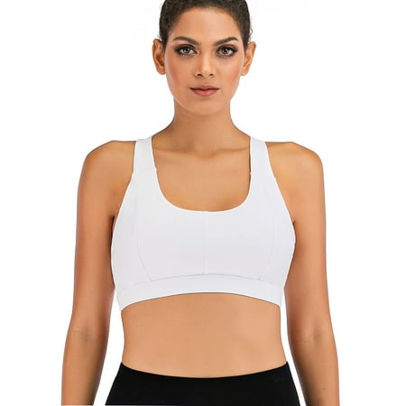 

Strappy Sports Bra for Women Sexy Crisscross Support Yoga Bra with Removable Cups