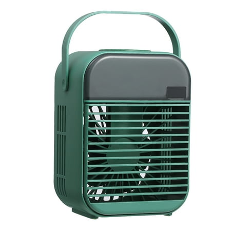 

Rinhoo Mini Fan Adjustable Electric Air Conditioner Fan Water Spray Air Cooler with 200ml Water Container Green