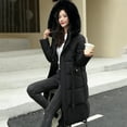 thumbnail image 4 of Aboser Winter, Long Puffer Jackets for Women with Faux Fur Hood Trendy Full Zip Coats Puffy Thicken Quilted Coat Outwear Black, 4 of 9