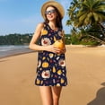 thumbnail image 3 of Fotbe Turkey And Autumn Vestido de Verano sin Mangas para Mujer – Vestido Midi Línea A, Estilo Camiseta Floral, Vestido Playero Casual y Fluido, 3 of 7