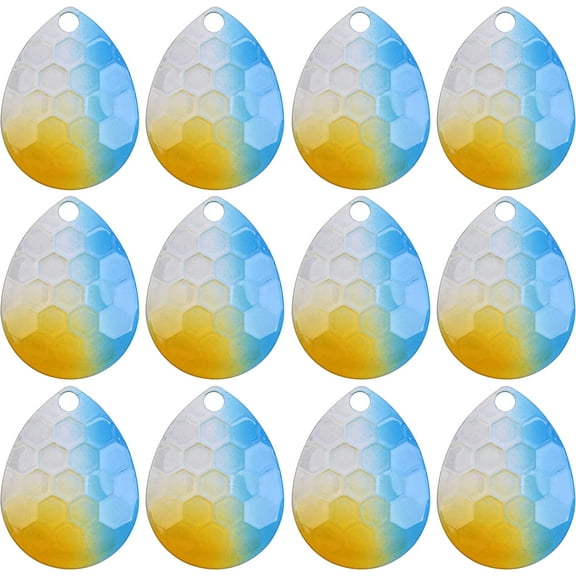 Painted Colorado Blades for Fishing Lure Making, 20pcs/Pack Colorful Custom Spinner Blades for Inline Spinners Harness Making Your Own Lures