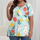 thumbnail image 5 of Camisas de Manga Larga para las Mujeres Cuello Redondo Impreso de Ajuste Suelto, Top de Moda de Verano Sexy para el Uso Diario, 5 of 6
