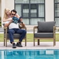 thumbnail image 4 of COMLAX FIELD Outdoor Furniture Set, 2-Piece Metal Modern Patio Armchairs with Thick Cushions, Outdoor Conversation Set Balcony Chairs, 4 of 7
