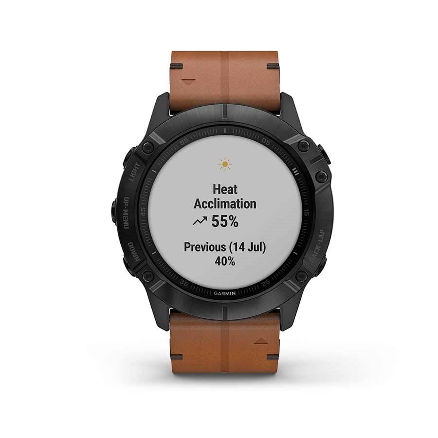 Garmin, fenix 6X, Sapphire, Watch, Watch Color: Black, Wristband: Brown -  Leather, 010-02157-13 | Walmart Canada