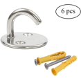 thumbnail image 2 of Jinsinto Ceiling Hook 6 Pieces Stainless Steel Screw Hook Ceiling Hook Suspension Mounting Screw-in Hook 5mm Fixing Hook, 2 of 5
