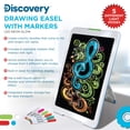 thumbnail image 3 of Caballete de dibujo Discovery Kids Neon Glow con 6 rotuladores de colores, 3 of 8