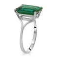 thumbnail image 3 of Galaxy Gold Stunning 4.50 Carats 14K Solid White Gold Brilliant Emerald Cut Emerald Solitaire Ring with Genuine Vibrant Emerald Octagon Shape Anniversary Engagement Promise Her Him Unisex (7.5), 3 of 3
