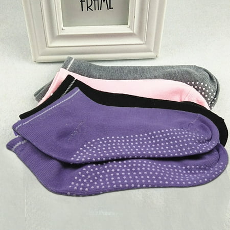 

Farfi Ankle Socks Elastic 3D PVC Particle Cotton Yoga Toe Socks for Home