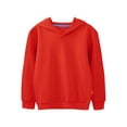 thumbnail image 5 of inhzoy Kids Girls Plain Hoodies Long Sleeve Casual Hooded Sweatshirt Pullover Tops Red 3-4, 5 of 7