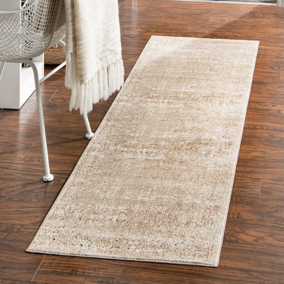 Unique Loom Chateau Collection Area Rug - Jefferson (3' 1" x 13' 1" Runner Beige/Light Brown)