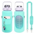 thumbnail image 1 of Half Gallon Water Bottle Carrier Bag Bottle Pouch Holder 2 Pocket Water Bottle Sleeve Adjustable Water Bottle Carrier with Strap Water Bottle Sling for Walking Gym Accessories Women Men, 1 of 5