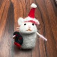 thumbnail image 4 of Twinkseal Felt Mouse Decoration Handmade Felt Mouse Ornament Super Soft Desktop Decoration Christmas Mouse Decor, 4 of 8