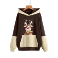 thumbnail image 4 of Pntutb Mujer Moda Casual Navidad Impreso Blusa de manga larga Bolsillo Pullover tops Sudaderas con capucha Pntutb Pntutb-7382, 4 of 6