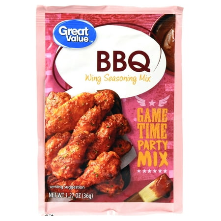 (4 Pack) Great Value Wing Seasoning Mix, BBQ, 1 (Best Wing Seasoning Recipe)