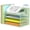 4 tier-Green, variant on Yinghua 4-Tier Paper Letter Tray File Organizer, Mesh Desk Organizer with Handle & Pen Holder, Office Workspace Storage - Golden Yellow