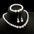 thumbnail image 3 of Collar de perlas, pendientes, pulsera, personalidad, temperamento, accesorios simples, moda, viajero, collar de diamantes, 3 of 5