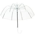 thumbnail image 1 of Zmoon Apollo Blanc Parapluie à Long Manche 8 Nervures Parapluie Transparent, 1 of 7
