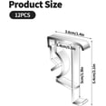 thumbnail image 2 of 12 PCS 2 Inch Valance Blind Clips, Clear Plastic Hidden Blind Clips Replacement, Blinds Valance Clips Replacement Parts, for Wood or Faux Wood Horizontal Blinds Valance, 2 of 7