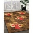 thumbnail image 2 of Ahgly Company Indoor Square Patterned Papaya Orange Area Rugs, 3' Square, 2 of 6