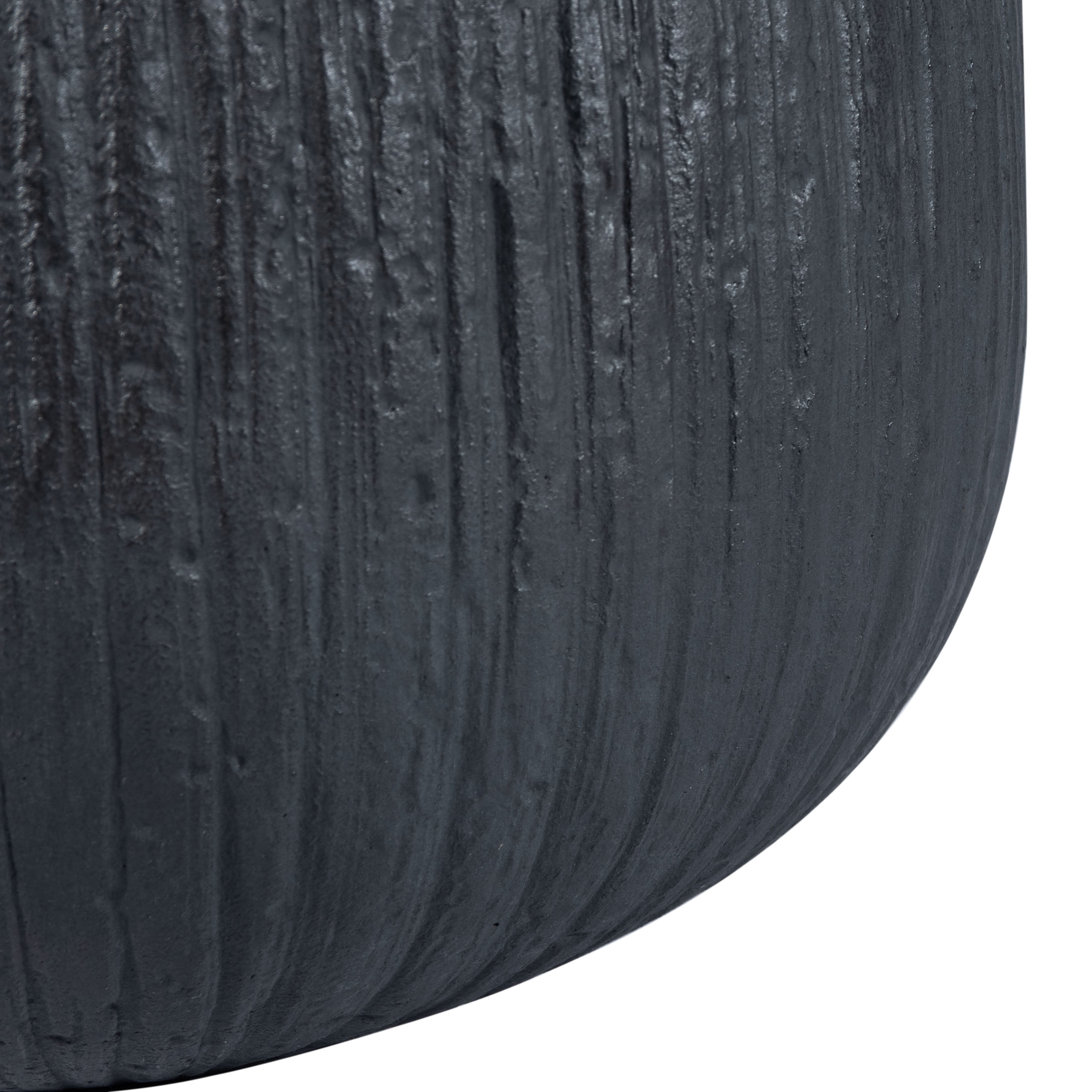 SAFAVIEH Francia Concrete Modern Solid Round Patio Planter, Black