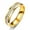 Gold, variant on Clear CZ Eternity Set 316 Stainless Steel Dome Ring Band - Size 9