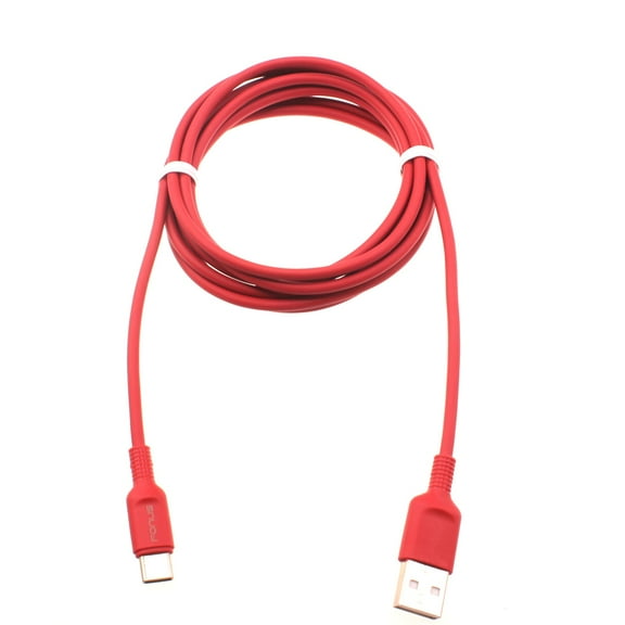 Red 6ft USB-C Cable for CAT S62 Phone - Charger Cord Power Wire Type-C Fast Charge Sync B1W