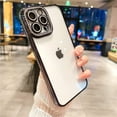 thumbnail image 4 of Clear Phone Case for iPhone 14 Pro Max with Glitter Diamond Full Camera Protector,Bling Crystal Shockproof Cute Case for iPhone 14 Pro Max 6.7''-Black, 4 of 14