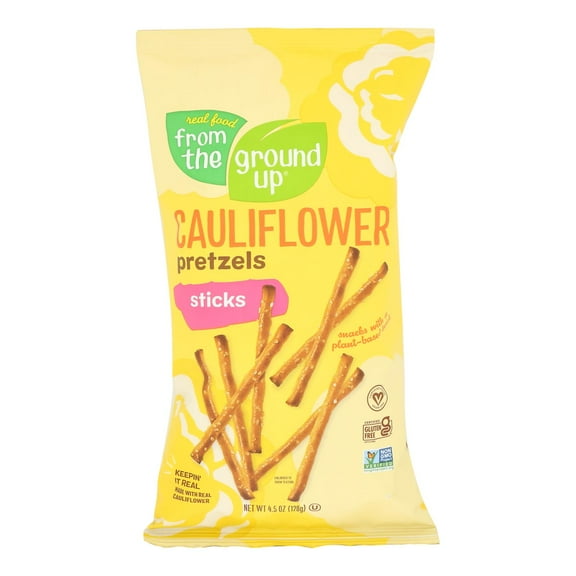 From The Ground Up - Cauliflower Pretzel Sticks - Original - Case of 12 - 4.5 oz.