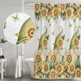 thumbnail image 5 of Sunflower Shower Curtain, Waterproof Shower Curtains for Bathroom, Gnomes Butterfly Leaf Butterfly Pastoral Washable Fabric Bathtub Curtain Set Bath Decor with 12 Hooks Long 72"x84", 5 of 8