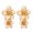 Golden, variant on Joernso 1 Pair Drop Earrings Double Layer Plumeria Flower Shape Dangling Earrings Women Stud Earring Jewelry Accessories