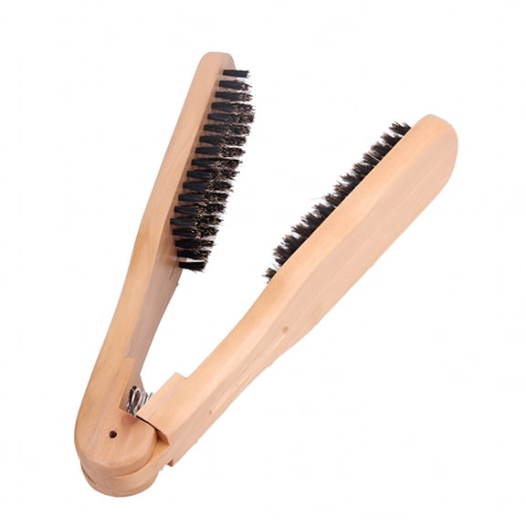 RAGUPEL Hair Straightening Brush V-shaped Hair Brush Hair Straightener Hairdressing Tool Brush Comb